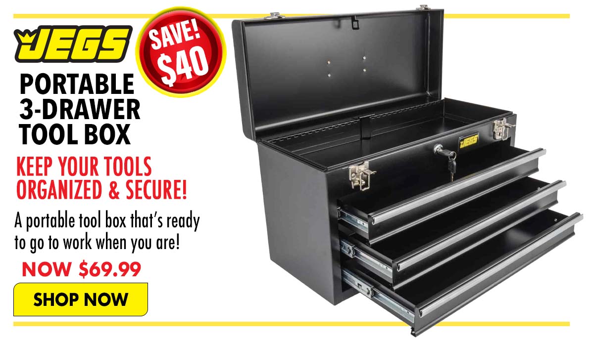 Jegs 3 deals drawer tool box